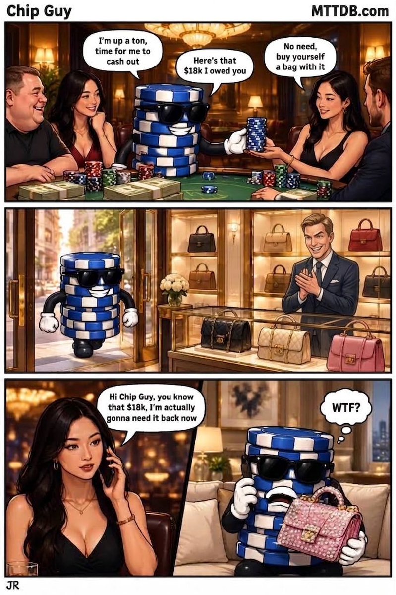 PokerChipGuy's tweet photo. Chip Guy #19: Handbags and Gladrags

#poker #pokerbeef #handbag

https://t.co/OLKsjUjEhb https://t.co/2DaaWESfBI