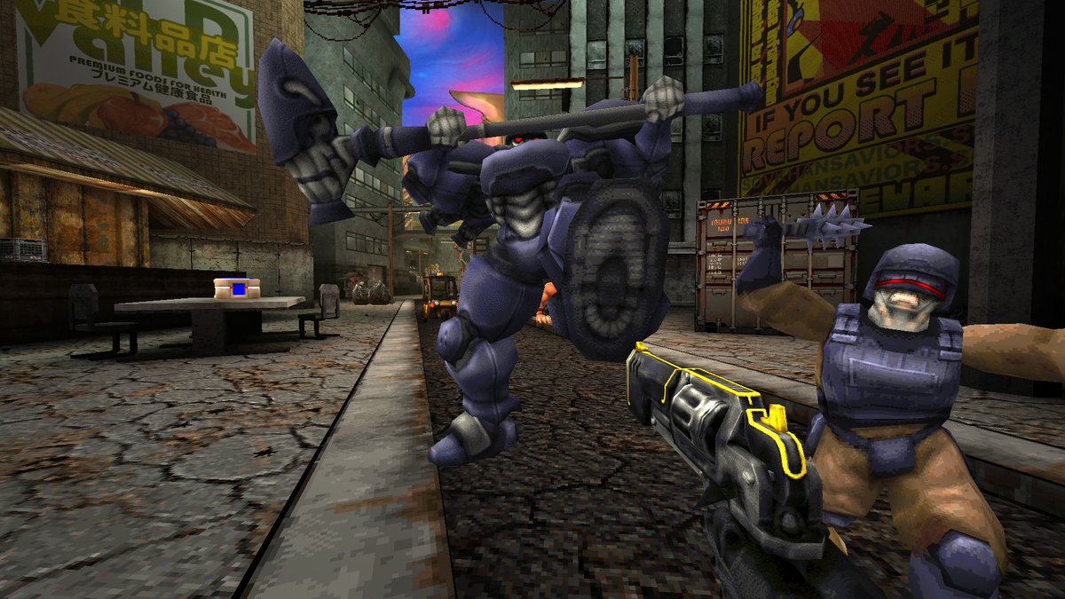 playziggurat's tweet photo. Sometimes we just like to share that we have a very cool and free Quake mod that is a prequel to Slave Zero X. 

It has 6 levels, a deathmatch arena, 13 new enemies, a new power up, at least 8 new weapons! (the ninth weapon is a secret!) AND an original soundtrack by Aleks Kmiec. https://t.co/o5W6DMMdyH