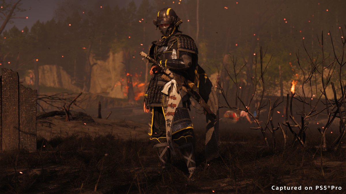 SuckerPunchProd's tweet photo. In addition to The Last of Us, we're excited to add new armor sets to Ghost of Yōtei Complete Edition inspired by Helldivers, Astro Bot, and Journey! 

Unlock them by playing Ghost of Yōtei: Most Wanted starting October 1. Once they're unlocked, wear them anywhere in the base game, Echoes of Sekigahara, or Legends!