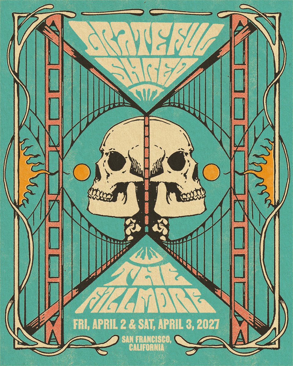 FillmoreSF's tweet photo. Just Announced: Grateful Shred returns to our stage for 2 great nights next year, Friday, April 2nd &amp; Saturday, April 3rd! Tickets can be yours this Friday, October 2nd at 10AM. https://t.co/EgPbyPBo1m