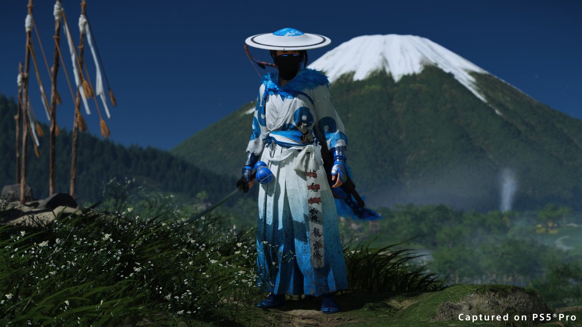 SuckerPunchProd's tweet photo. In addition to The Last of Us, we're excited to add new armor sets to Ghost of Yōtei Complete Edition inspired by Helldivers, Astro Bot, and Journey! 

Unlock them by playing Ghost of Yōtei: Most Wanted starting October 1. Once they're unlocked, wear them anywhere in the base game, Echoes of Sekigahara, or Legends!