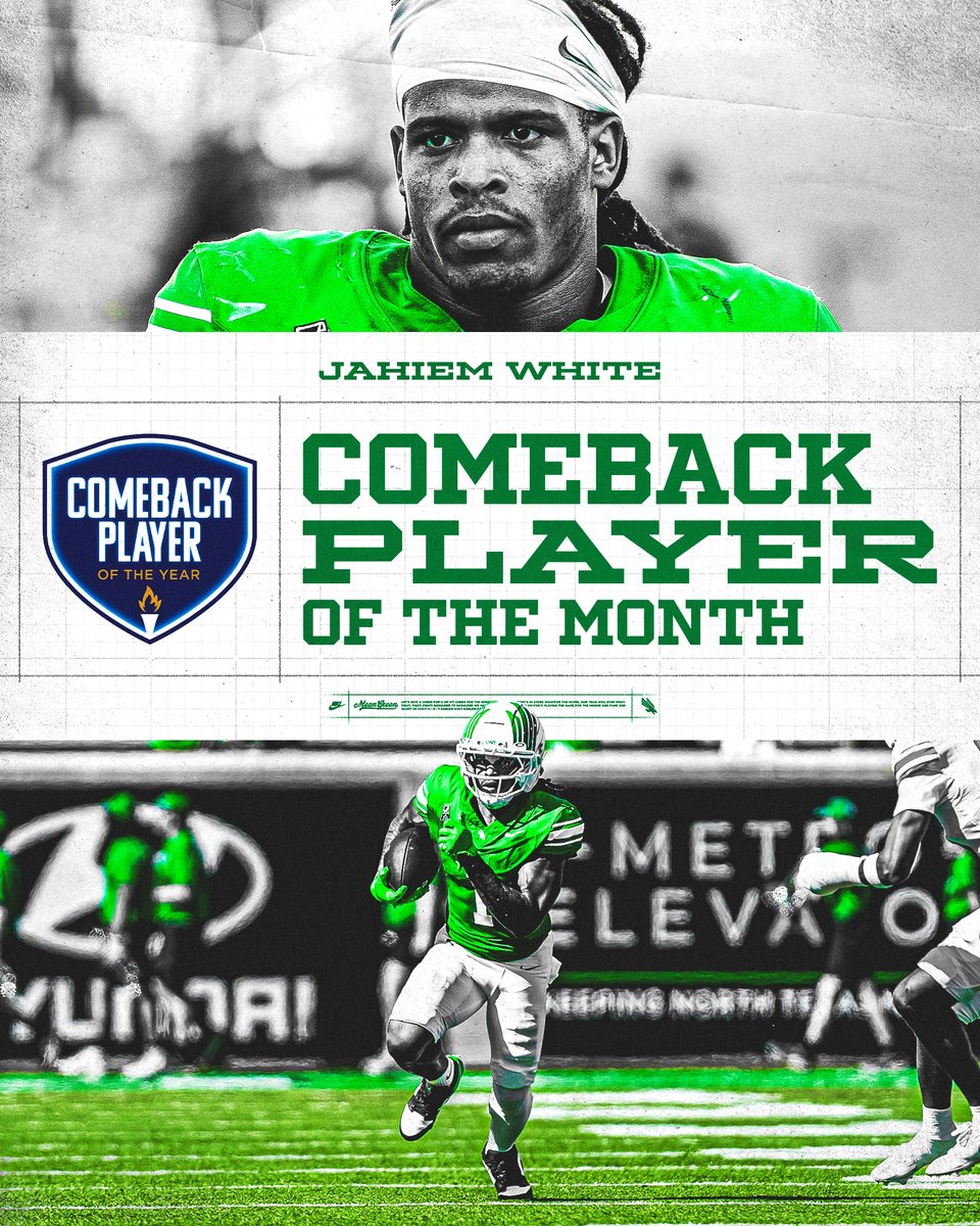 MeanGreenFB's tweet photo. Comeback Player of the Month 😤

#GMG🦅 | @JahiemWhite_305 https://t.co/ggrROufgpO