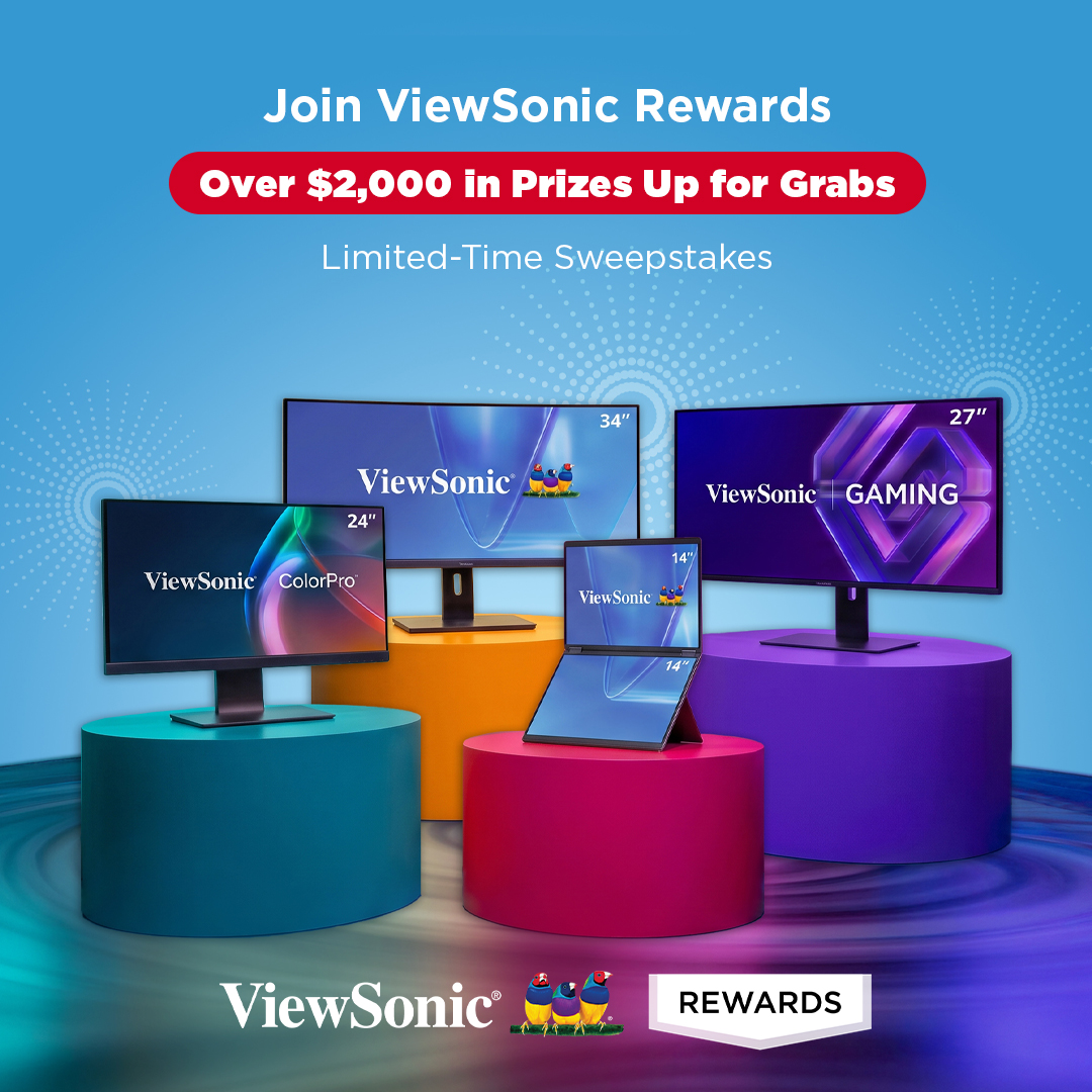 ViewSonic's tweet photo. Join ViewSonic Rewards for free and start earning points on purchases, referrals and reviews, plus early access to sales and new launches. Sign up before November 16 for your chance to take home a best-in-class monitor during our ViewSonic Rewards Program Sweepstakes. We’ll be giving away a monitor every two weeks!

Enter now: https://t.co/YQFOkSXC35