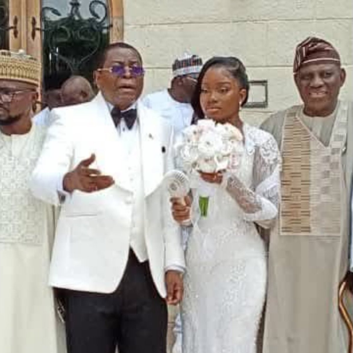instablog9ja's tweet photo. Love wins again as Kogi Senator Dangana, 74, and his 18-yr-old fiancée reportedly wed https://t.co/LHK1D6NFLM