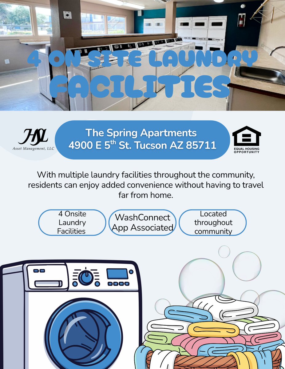 HSLTheSprings's tweet photo. 🧺We offer 4 on-site laundry facilities conveniently located throughout our community, making laundry day easier and more accessible for all of our residents.

Enjoy the convenience of having laundry facilities right here.

HSL Asset Management, LLC.
[Equal Housing Opportunity] https://t.co/JSpoVLhPxL