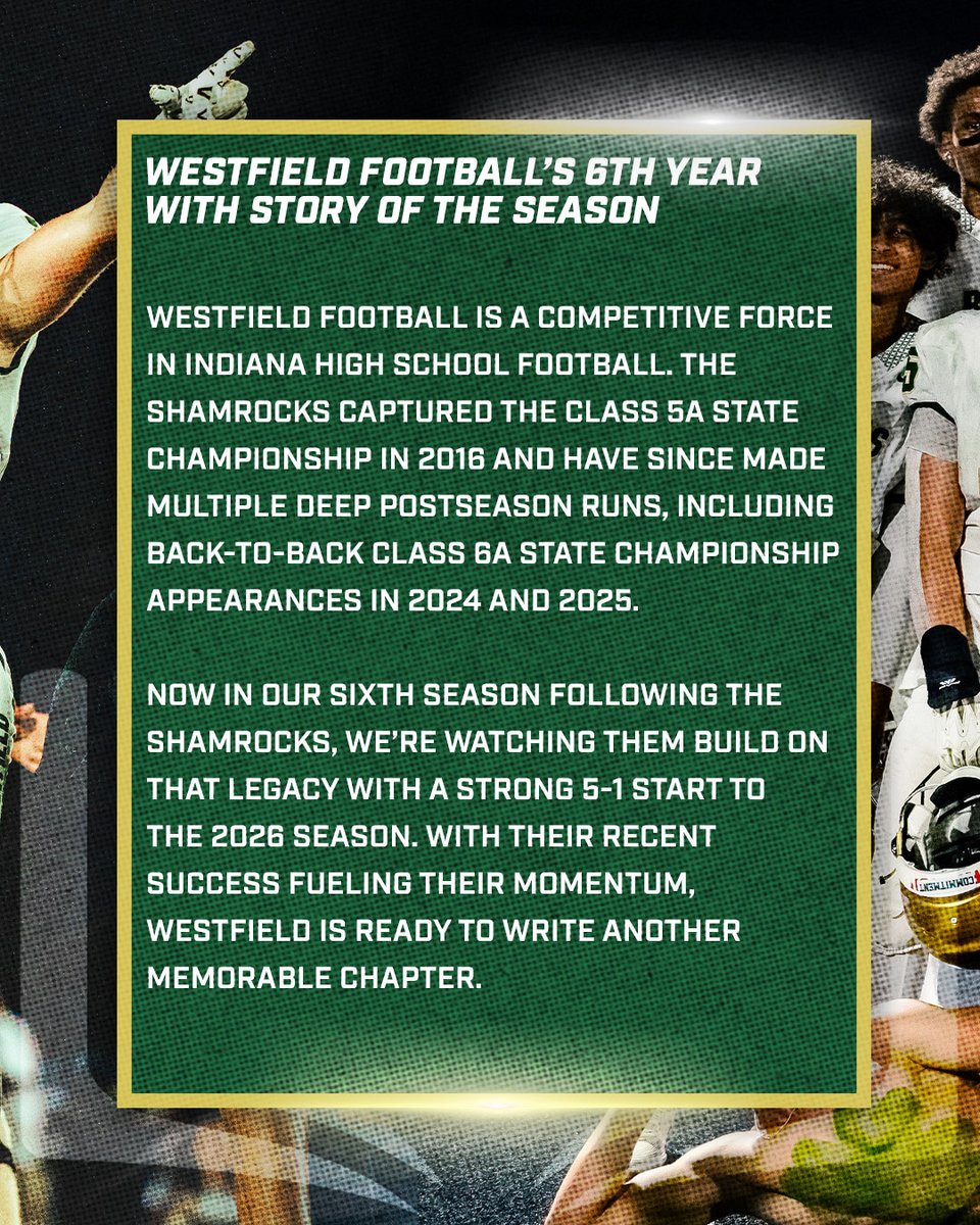 StoryTheSeason's tweet photo. 🏈 TEAM SPOTLIGHT: @ShamrockFB ☘️

A 2016 state title. Back-to-back championship appearances in 2024 &amp; 2025.

The Shamrocks are back, ready to write their next chapter. 🔥

Follow their #StoryOfTheSeason! https://t.co/qgWg9JpObN

#MediaGuide #HighSchoolFootball https://t.co/5MEPw9ZKQU