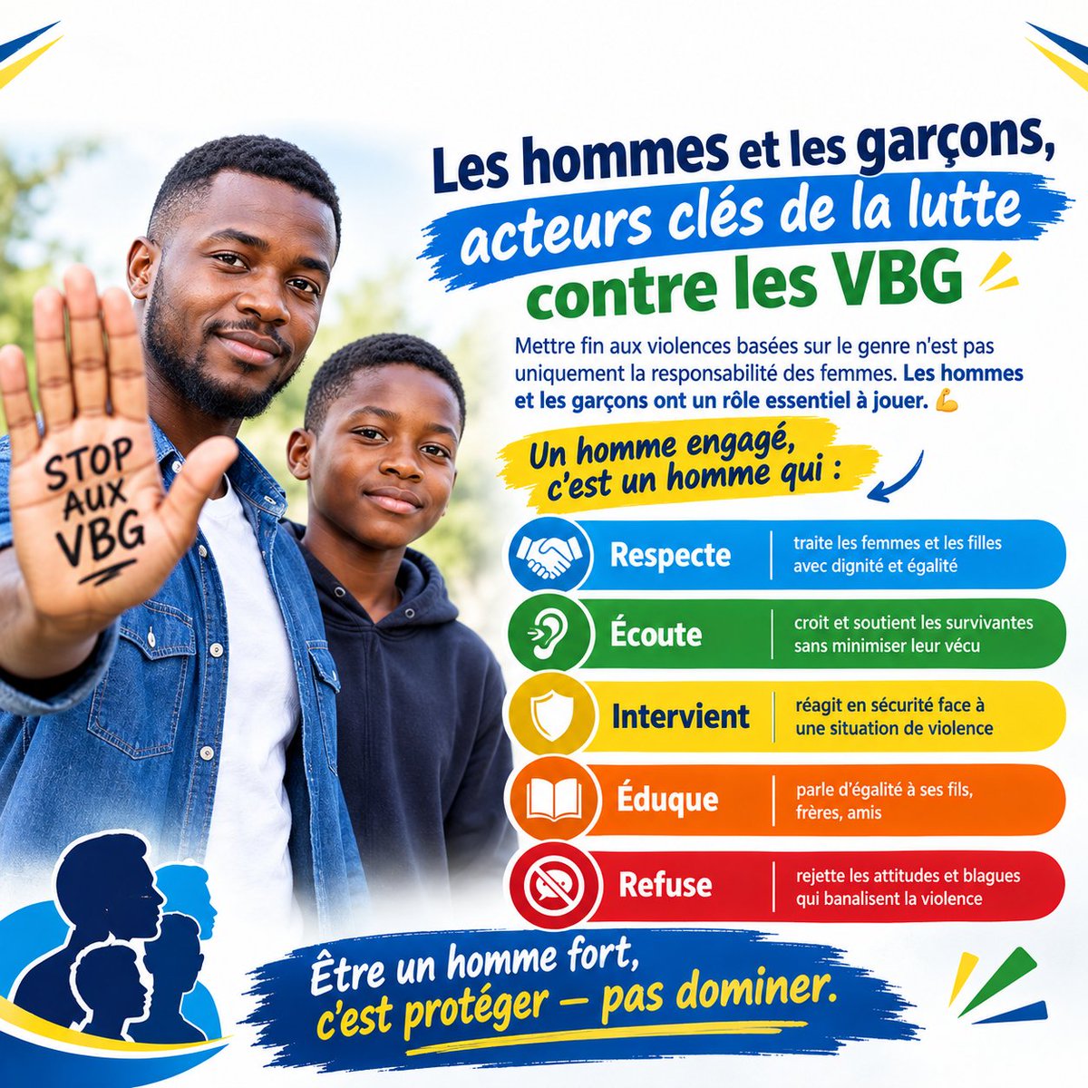 Harouna31999720's tweet photo. Être un homme, c'est être responsable, respectueux et engagé.
#AmplifyAgainstGBV #DigitalVoicesForChange #100VoicesAgainstGBV #CameroonAgainstGBV #OurVoiceOurAction #UNDP_Cameroon #UNV https://t.co/l2RM1by3qZ