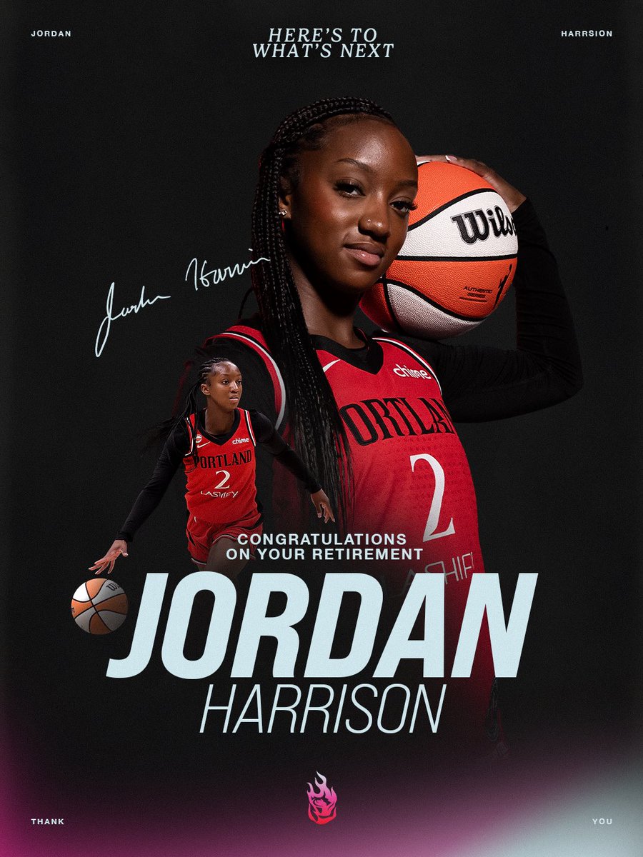 theportlandfire's tweet photo. congratulations on your retirement, Jordan Harrison❤️‍🔥 https://t.co/wUxT2JOuIC