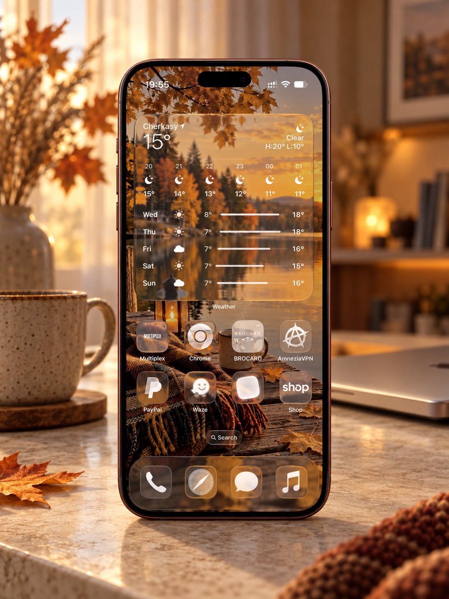 SpaceWall's tweet photo. Autumn by the Lake🍂
A warm drink, a cozy blanket, and golden light over the water. Bring a little autumn calm to your Home Screen🍁
#AutumnWallpaper #CozyWallpaper #LakeWallpaper #HomeScreenSetup #WallSpace https://t.co/Or6TpSAeAc