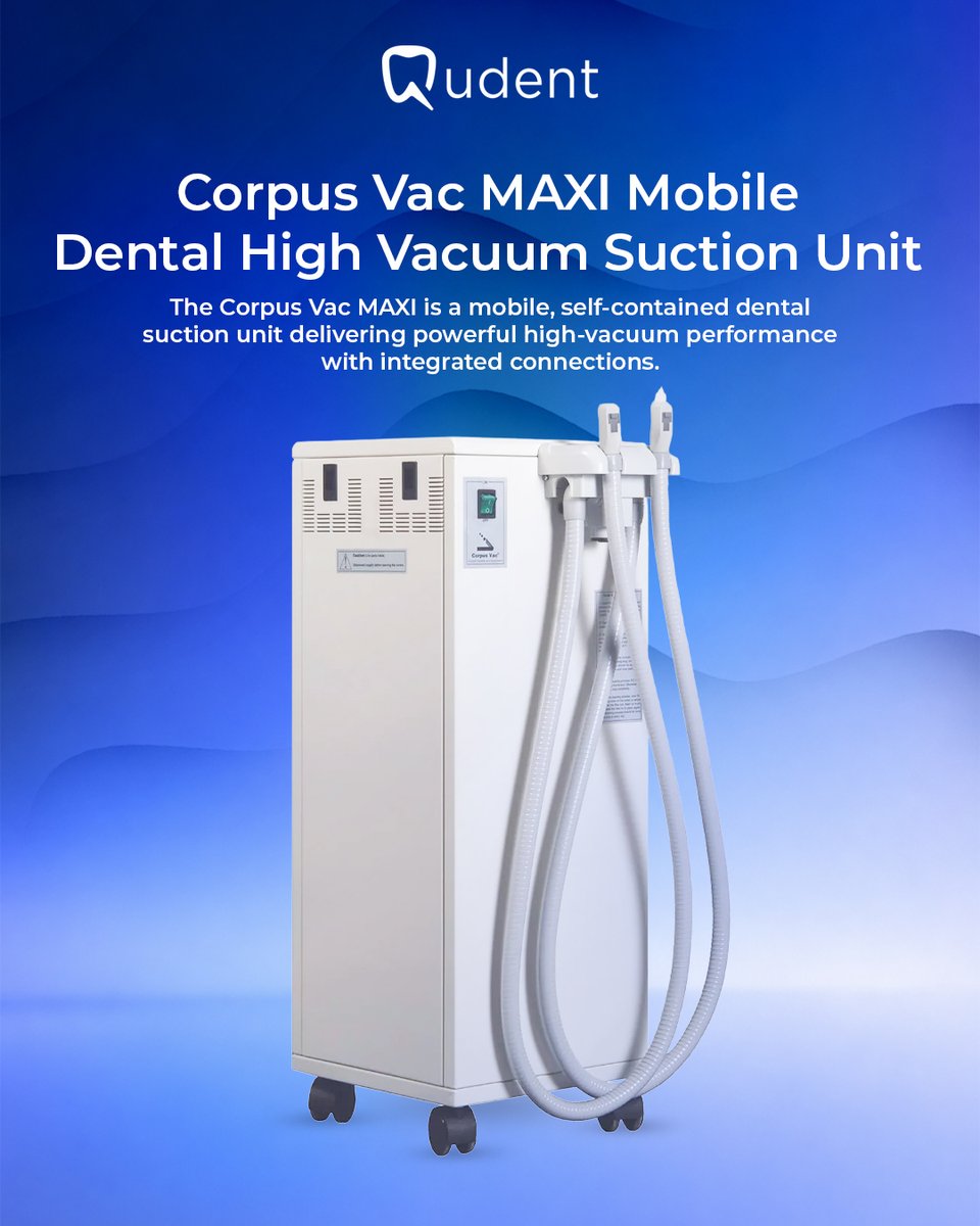 qudentuk's tweet photo. Powerful suction on the go!

 The Corpus Vac MAXI Mobile Dental High Vacuum Suction Unit offers compact, high-performance suction for modern dental workflows. 

🌐 https://t.co/WNC9fSNv3l

 #Qudent #CorpusVacMAXI #DentalSuction #DentalEquipment #DentalPractice #DentalTechnology https://t.co/czsNBHwnDF
