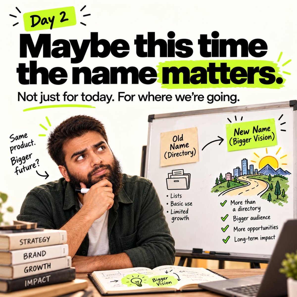 dev_maruf's tweet photo. Day 2: @SadikHosn thinks we are overthinking the name. I think we finally have a reason to.

When Sadik started Best AI Tools Finder, the name was easy.

It literally described what we did.
You want to find AI tools? Check https://t.co/RgdcyYwnsP. It is so simple.

And honestly, it worked.
But there was one problem.

The name also locked us into what people thought we were.

It is a directory. Just a place to find tools.

Now we are building something completely different around distribution.

So this time, I do not want to pick a name just because it sounds good or because the domain is available.

I want the name to still make sense if the company becomes 10x bigger than what we are imagining today.

Sadik H. keeps telling me:
“Bro, we are overthinking this again.”

He might be right 😂

But I also think some decisions are worth thinking about twice.

The challenge is knowing when thinking becomes overthinking.

We are still figuring that part out.
Day 2. Still no new name.

Day 3 is next..

Follow the journey if you want to know how we are growing up from 0.