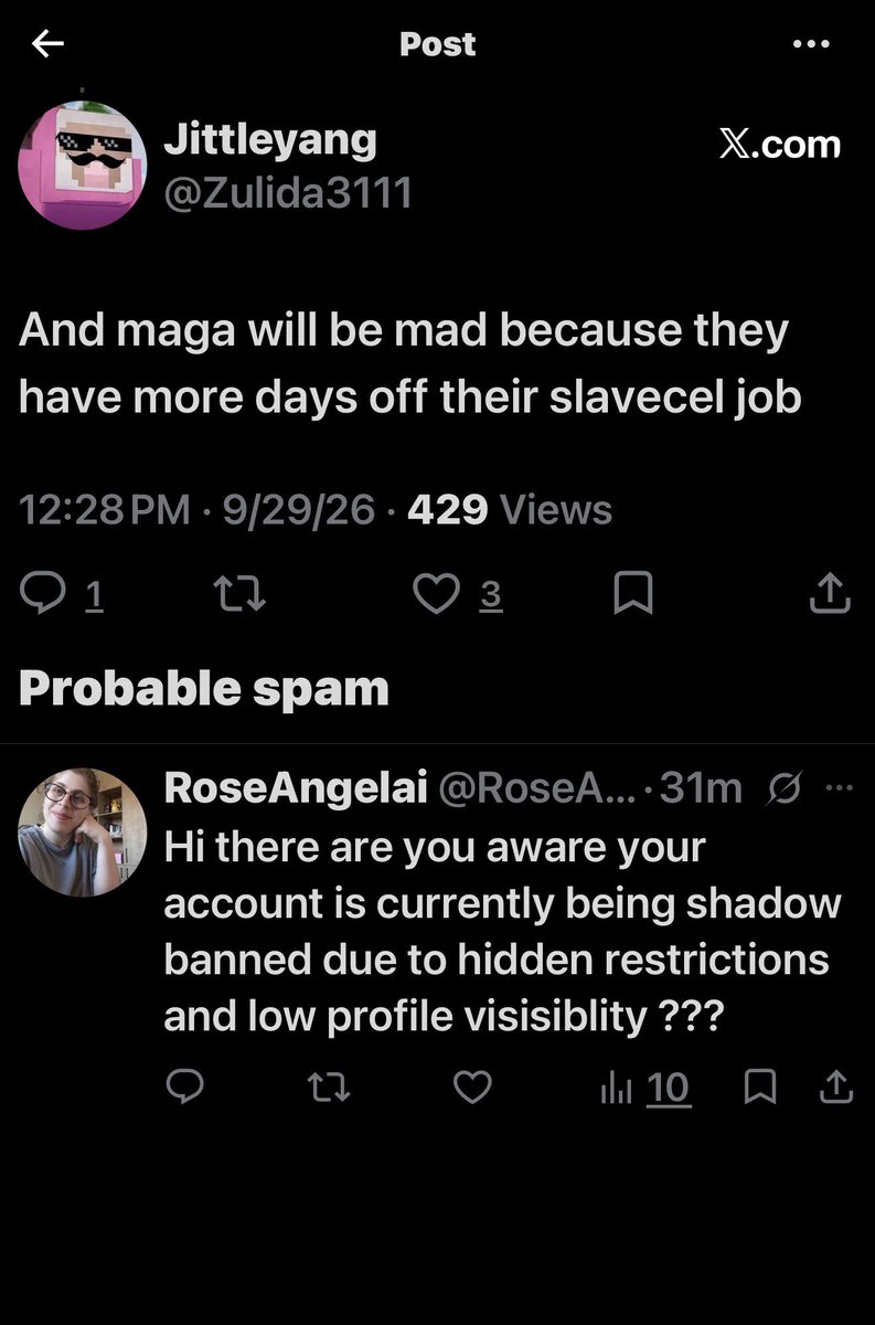 Zulida3111's tweet photo. Even the bots know I’m a target for the U.S. government https://t.co/eUmSSR232a