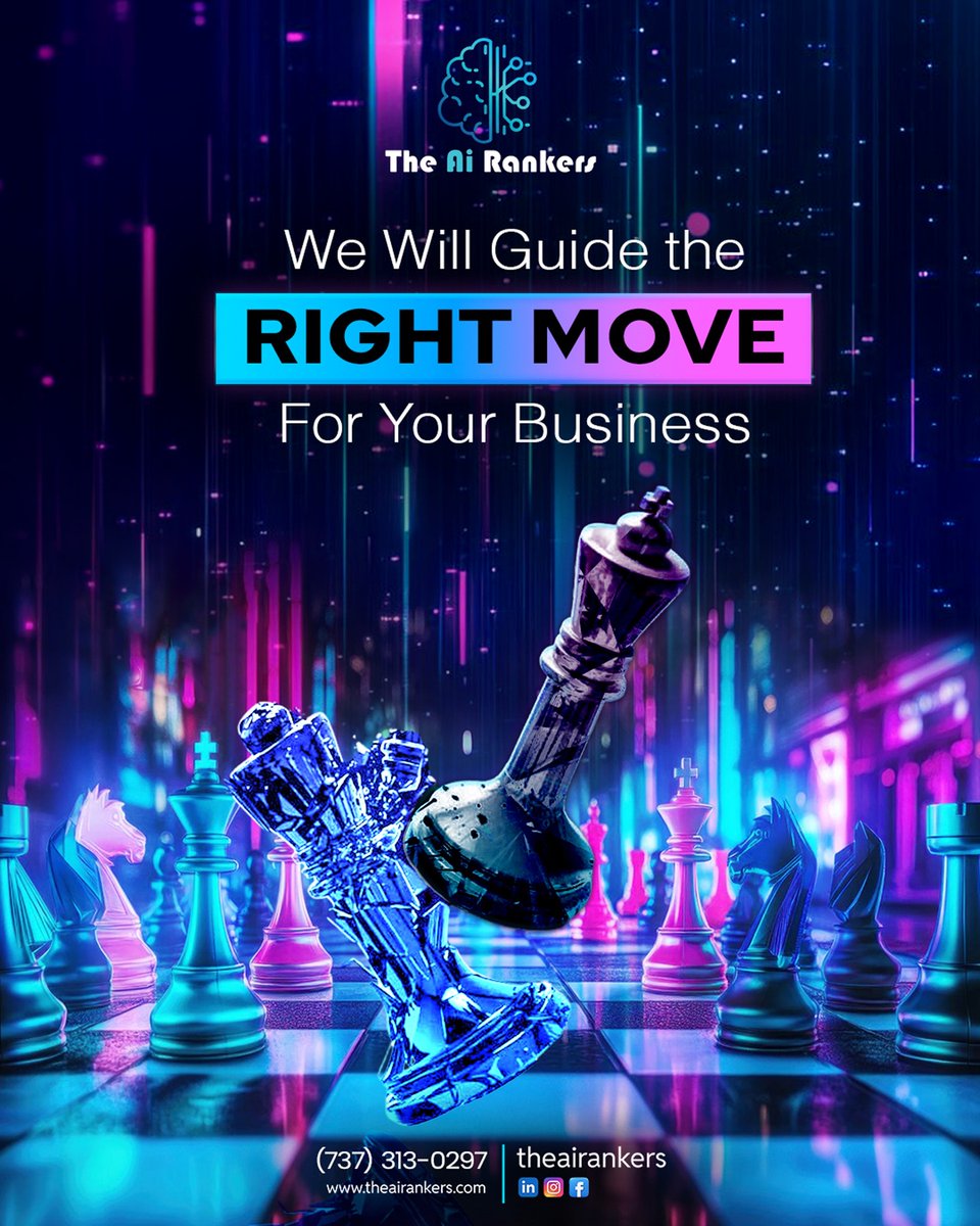 YettaSewesa6b's tweet photo. Make the right move for your business with us! At The AI Rankers, we provide smart, effective strategies to guide you toward success. Contact us today and take your business to the next level! https://t.co/3uM1qFXLIn