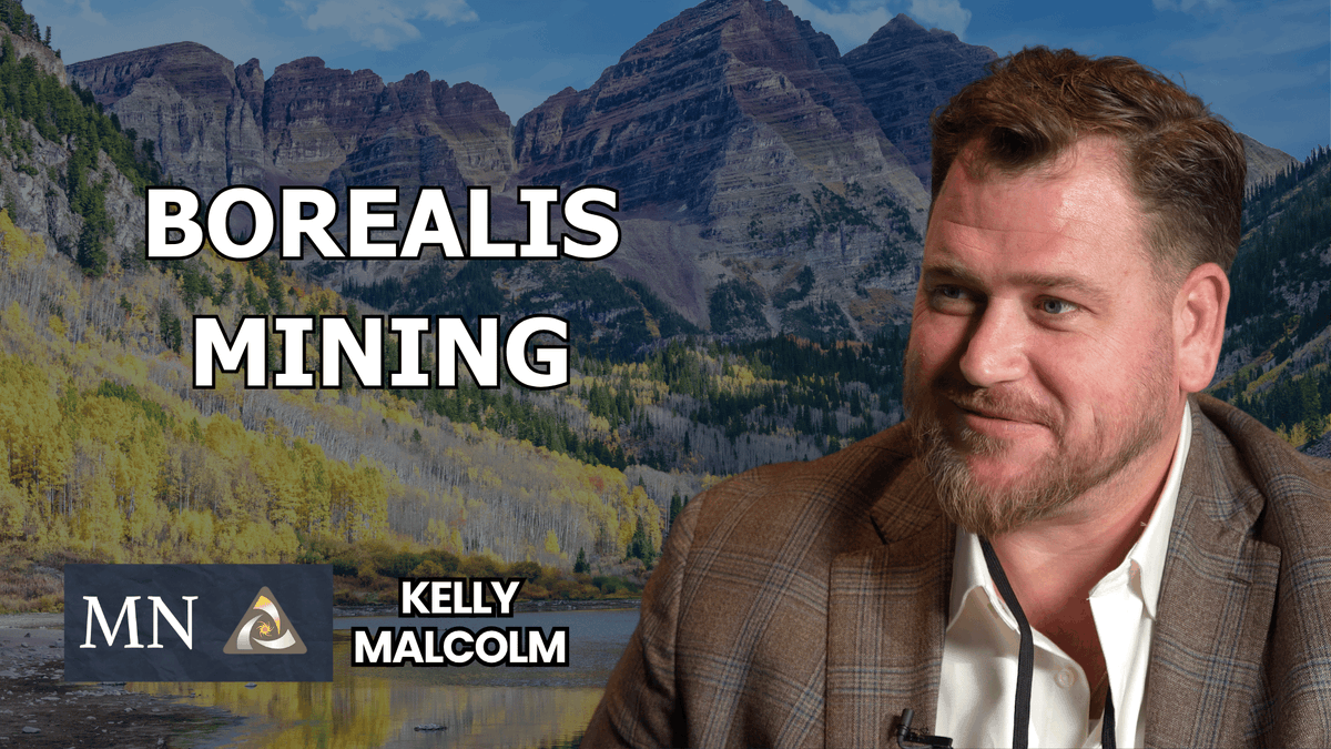 MiningNetwork_'s tweet photo. Kelly Malcolm of @BorealisMining joins us at the Precious Metals Summit. He said the Nevada heap-leach mine is in production after the first blast in February, and that production guidance is due within a month.

The best month so far crushed about 130,000 tonnes and a second pit is now open. He said cash flow is close. The February Sandman PEA, prepared at $2,600 gold, showed an after-tax NPV of about US$203 million. At current prices he reads the same study at about US$500 million.