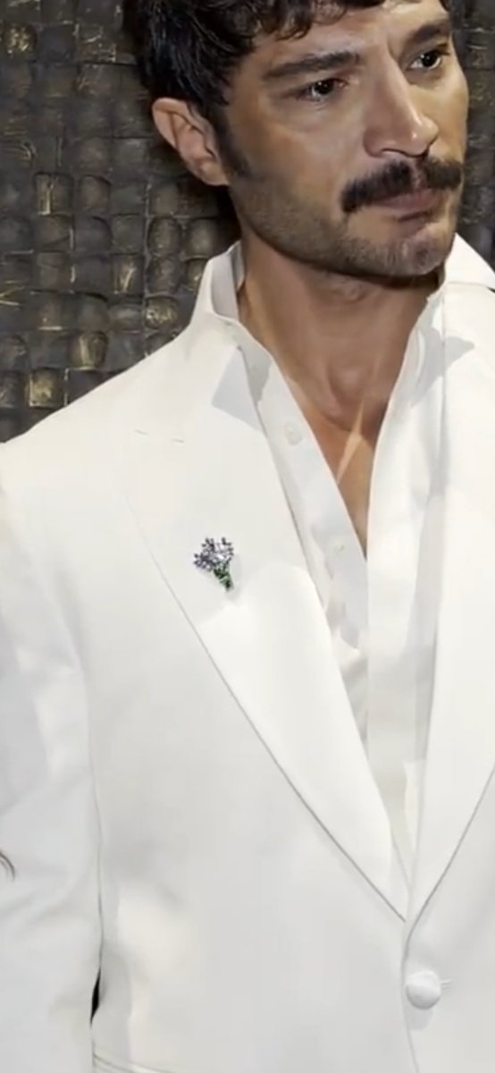 historyromanc's tweet photo. O Ilhan usando um broche de flor de jacinto 🥺 https://t.co/oQA8m8AF6j