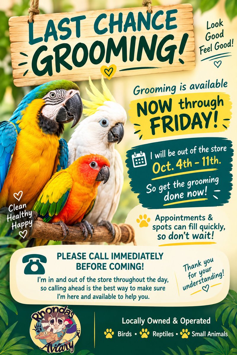 RhondasAviary's tweet photo. https://t.co/yejnTlBzEN