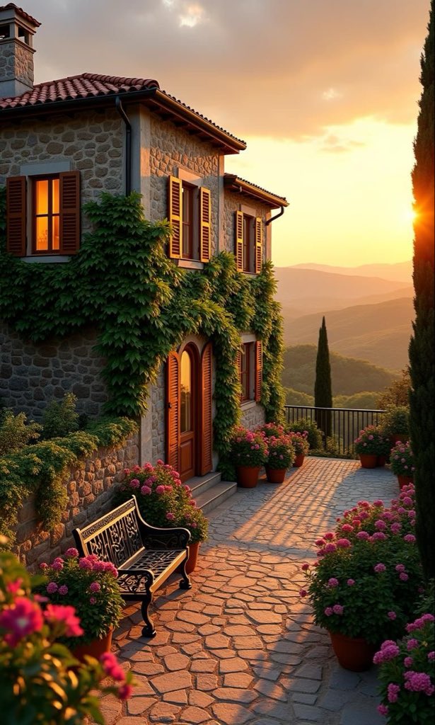 DesignWorld_x's tweet photo. Golden hour, Tuscan style 🌅 https://t.co/ZvkTekAtaa