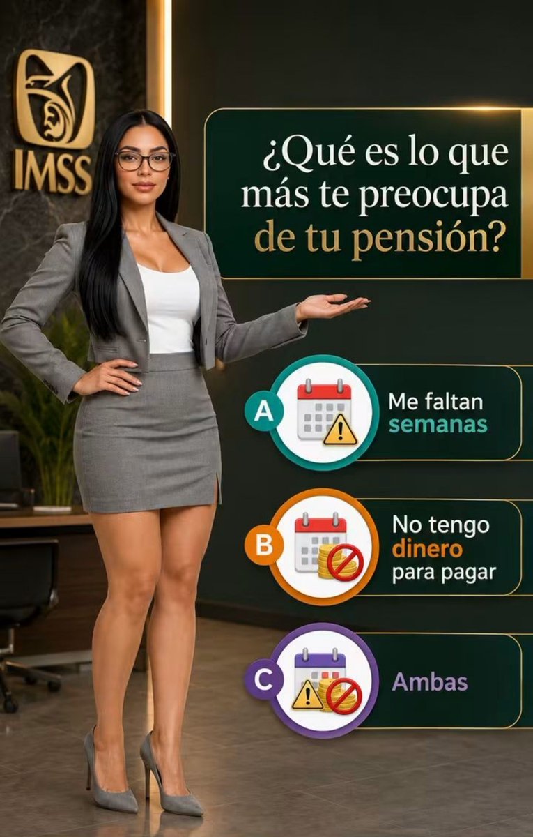 Esp_CuriosoJCF's tweet photo. 3 puntos básicos antes de tramitar tu pensión IMSS:
1️⃣ Checar tus semanas cotizadas.
2️⃣ Corregir datos (CURP/NSS) sin errores.
3️⃣ Evaluar si te conviene la Modalidad 40.
La planeación es la clave. 💡
#PensiónIMSS #Retiro #Ley73 #Ley97 #IMSS #EducacionFinanciera https://t.co/9dL0tdeSlh