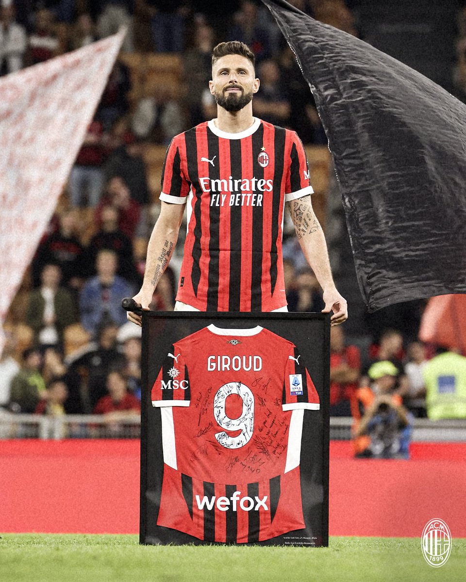 acmilan's tweet photo. Class, character and composure. The Olivier Giroud way 👏 https://t.co/ItWg6U2ft1