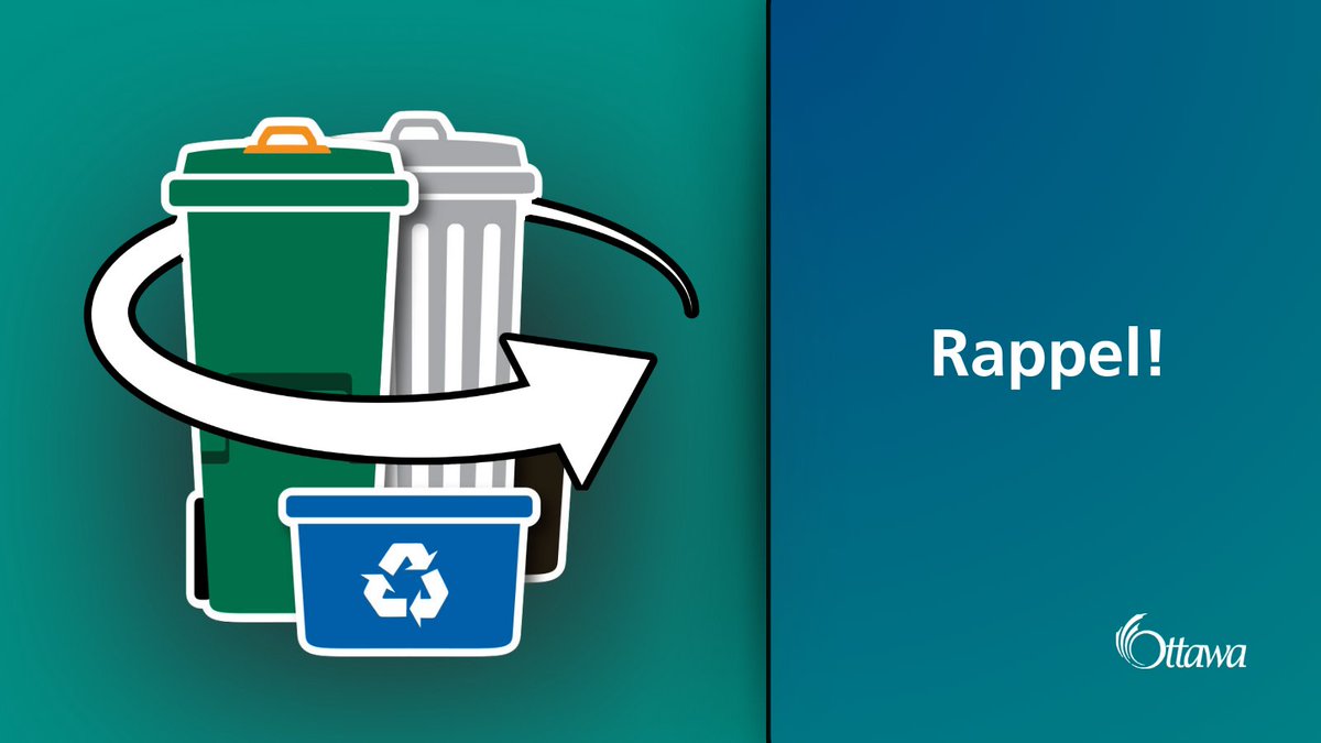 ottawaville's tweet photo. Rappel : l’horaire de certains services d’#OttVille sera différent demain, 30 septembre, Journée nationale de la vérité et de la réconciliation.
Il n’y aura AUCUN changement cette semaine dans la collecte des déchets.
Info sur les services touchés : https://t.co/97vCl779Kp https://t.co/mJFZJOWyPV