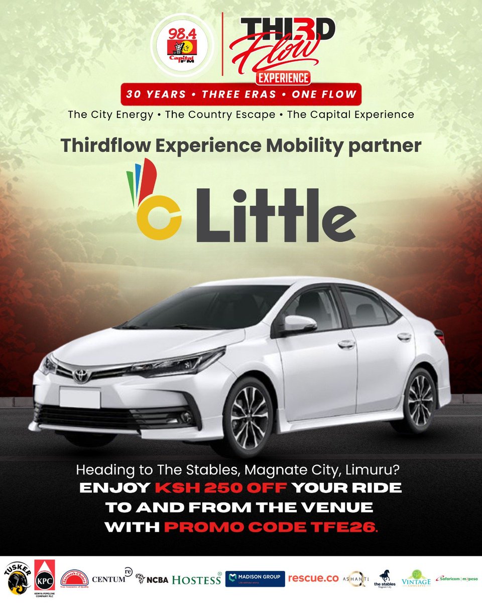 Future254__'s tweet photo. Making new memories while honoring thirty years of top radio history. Experience 30Years 3Eras 1Flow at the Third Flow Experience on Saturday, 3 October in Limuru. Get your ticket now on Mookh. #CapitalFMat30. https://t.co/swJHmuIUZT