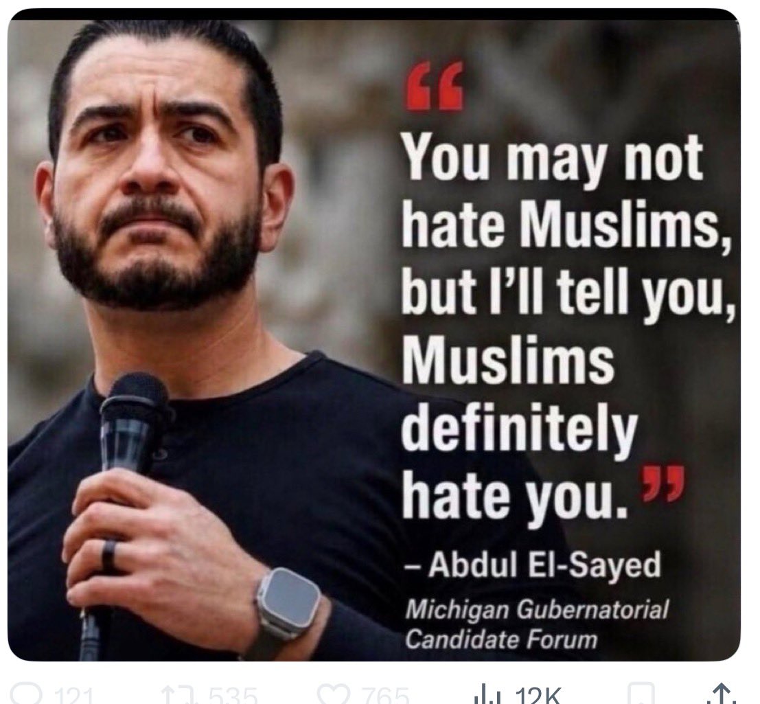 DieHard45RG's tweet photo. President Trump @POTUS 

We battled Muslims and Islam and Iraq

We battled Muslims and Islam in Afghanistan

We battled Muslims and Islam in Syria

We battled Muslims and Islam in Jordan

We battled Muslims and Islam with Israel

Why the hell are we allowing them in our country🤯 especially people like this anti-American and antisemite
👇🏻