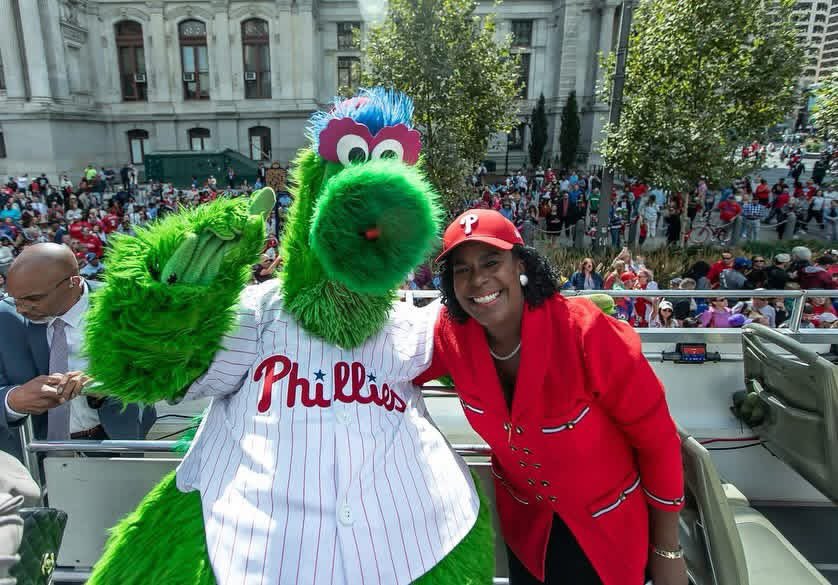 PhillyMayor's tweet photo. Congrats to our @Phillies on their fifth straight postseason berth! ⚾️

Best of luck as you get ready to take on Atlanta today for the start of the Wild Card. Our city is behind you, cheering you on every step of the way.

Let’s make it another Red October in Philly. Go Phils. ❤️ https://t.co/A5bgMSlR2j