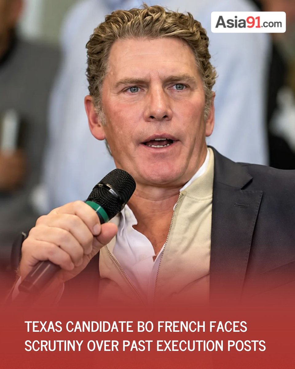 asia91_dot_com's tweet photo. Social media posts calling for executions of political opponents have drawn renewed attention.

Republican Texas Railroad Commission nominee Bo French is facing scrutiny after reports highlighted social media posts from 2020 calling for the execution of political opponents.

#TexasPolitics #BoFrench #USPolitics #Texas #NewsUpdate