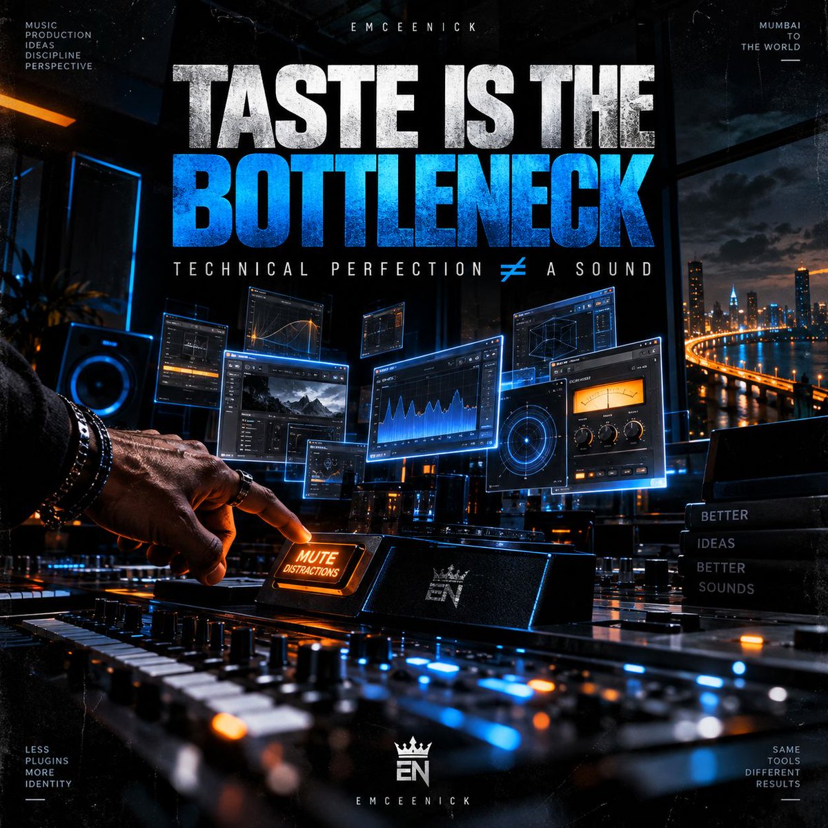 prod_emceenick's tweet photo. Technical perfection ≠ a great sound.

More plugins won’t fix a lack of identity.

Mute the distractions.
Trust your ears.
Make better decisions.

Less plugins. More identity. 🎛️

— EMCEENICK
#MusicProduction #Beatmaking https://t.co/DL4F3722Qw