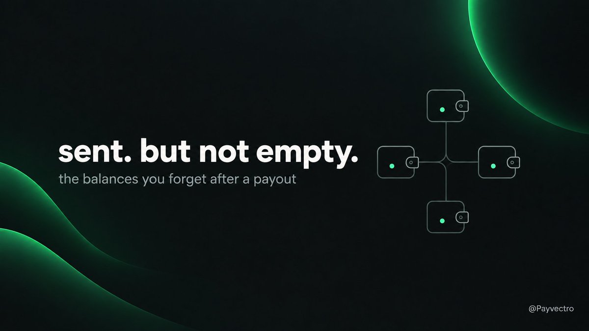 Payvectro's tweet photo. sent the payout. still got 4 wallets with tiny leftovers.

this is the part nobody puts in the tutorial. https://t.co/zZy303G1nn