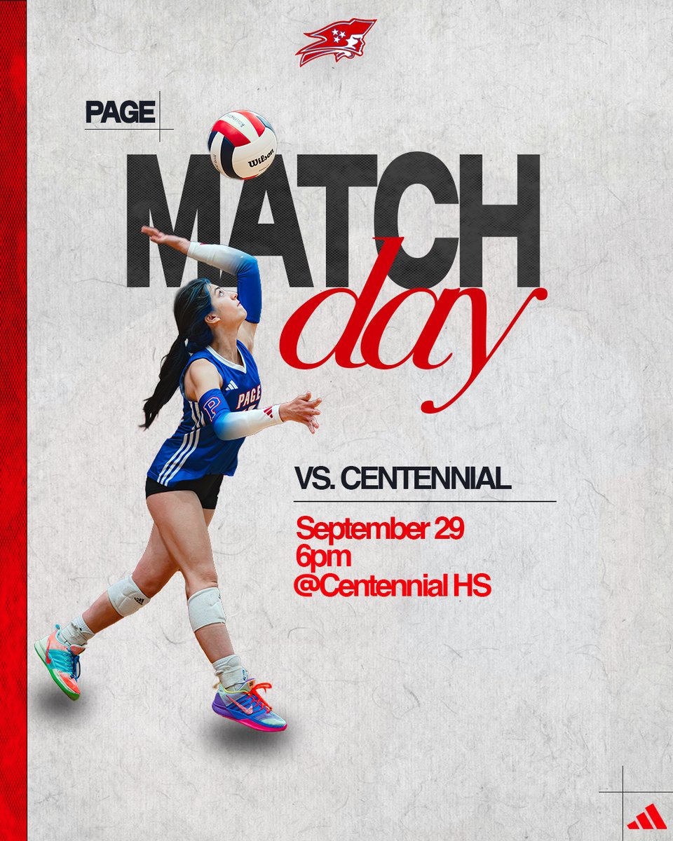 wcsPHSathletics's tweet photo. Page Volleyball heads to Centennial tonight! #PHTID

Graphic: Mason Lackey (Sports Marketing) https://t.co/uSpDBt3LRL
