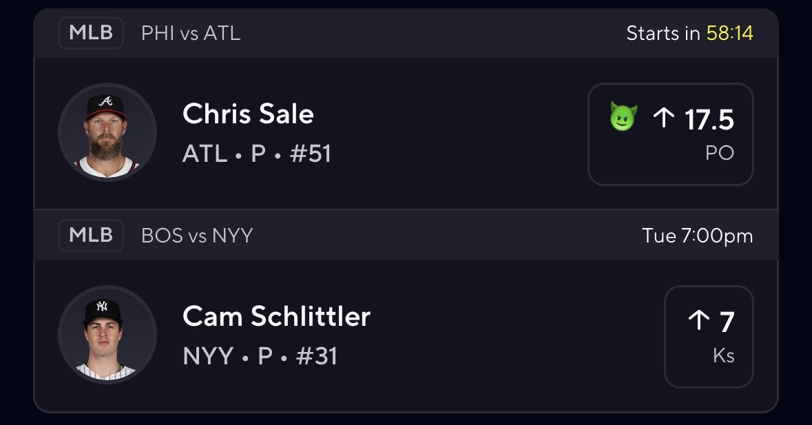 Siquefwm's tweet photo. 2 MAN MLB

TS LOOK AMAZING LOCK TF IN

POSTING MORE POSTSEASON GON BE LITTT 

#mlb #baseball #prizepicks #Gambling𝕏 https://t.co/nYi4wASXzq