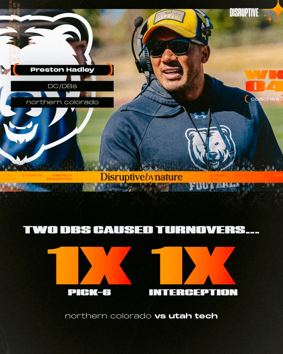 disruptivesport's tweet photo. Disruptive 𝘣𝘺 𝘯𝘢𝘵𝘶𝘳𝘦: Week 4 (coaches) (1/3)
@CoachCherokee
@CoachPHadley
@gnduff
@Coach_D_Coop
@CoachGant93
@CoachJoMarshall
@Coachsax72
@JRMoala
#disruptive https://t.co/TPU70hyLSN