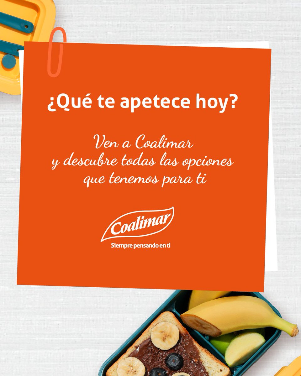 coalimar's tweet photo. ¿Buscas ideas para el almuerzo o la merienda? 😋

En Coalimar tienes opciones para llevar o disfrutar en casa:

🧀 de Babybel + pan de pipas de Velarte
🍎Pouch de Smileat
🌽Tortitas de maíz de Gullón  + guacamole de mimaflor

Encuentra tu combinación favorita en Coalimar. https://t.co/Irr1L2a1YP