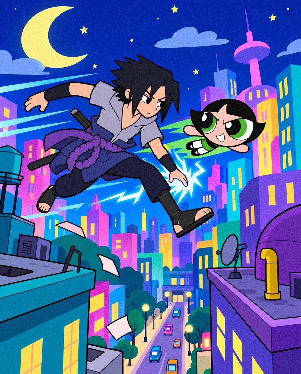 theSosiKevin's tweet photo. Naruto x PPG x KV https://t.co/A0dlXg9MX0