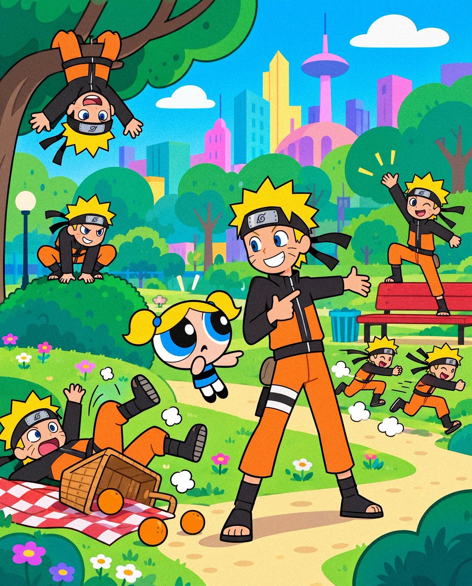 theSosiKevin's tweet photo. Naruto x PPG x KV https://t.co/A0dlXg9MX0