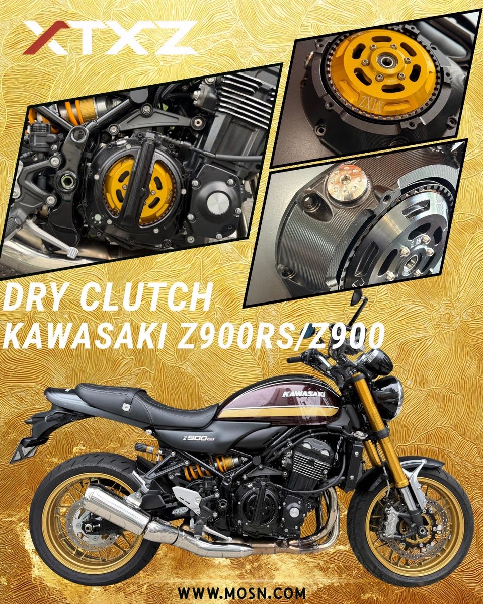 mosn_com's tweet photo. 🔥Z900RS 乾式クラッチ、残り4セット🔥

現在庫がなくなり次第、いったん生産中止となります。

次回生産は未定。
気になっていた方は、今回が最後のチャンスです‼️

👇詳細・ご購入はこちら
https://t.co/SFIHwPR0Ui

#Z900RS #Kawasaki #乾式クラッチ #XTXZ #MOSN https://t.co/bWv3Lp9n81