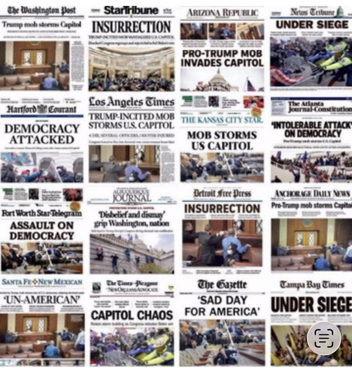 Markfry809's tweet photo. I’m so goddamned tired of hearing Republican’s denial that Trump committed the crime of the century at the Capital on Jan 6th. We all witnessed it in horrifying real time. https://t.co/Ef71WcSY1c
