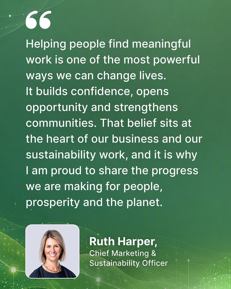 Experis's tweet photo. Creating opportunity starts with helping people build the skills and confidence to succeed. 

Read a message from Ruth Harper in our latest Working to Change the World Sustainability Report and explore our vision and progress.  https://t.co/zcfybHMvFz https://t.co/fJKszYPT6a