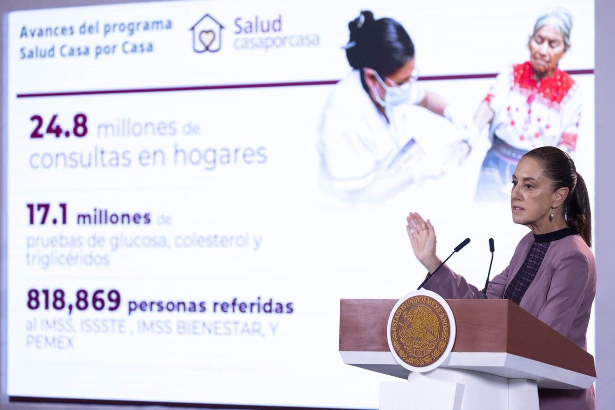 daniel_ser's tweet photo. Hoy, en su conferencia matutina, nuestra Presidenta, la Dra. @Claudiashein, dio a conocer avances en materia de salud: 33 nuevos hospitales durante los primeros dos años de administración, una inversión de 23 mil 799 millones de pesos y mil 535 nuevas camas hospitalarias. Además, se informó sobre la contratación de más de 49 mil profesionales de la salud para fortalecer la atención pública.👩🏻‍⚕️🏥

Hoy se fortalece la salud pública, lo que se traduce en mayores oportunidades de atención para millones de familias y en avanzar hacia un sistema donde la salud sea un derecho y no un privilegio.✅

En Cuautitlán Izcalli también hacemos nuestra parte. Con las Clínicas “Tu Derecho a la Salud”, hasta el mes de agosto se han brindado 35,758 consultas, estudios y servicios médicos gratuitos.💳

Seguiremos trabajando para que el derecho a la salud se viva todos los días y cada vez más cerca de las familias izcallenses.🧑‍🧑‍🧒‍🧒🩺

#ConferenciaCS #Salud #Avances #Atención