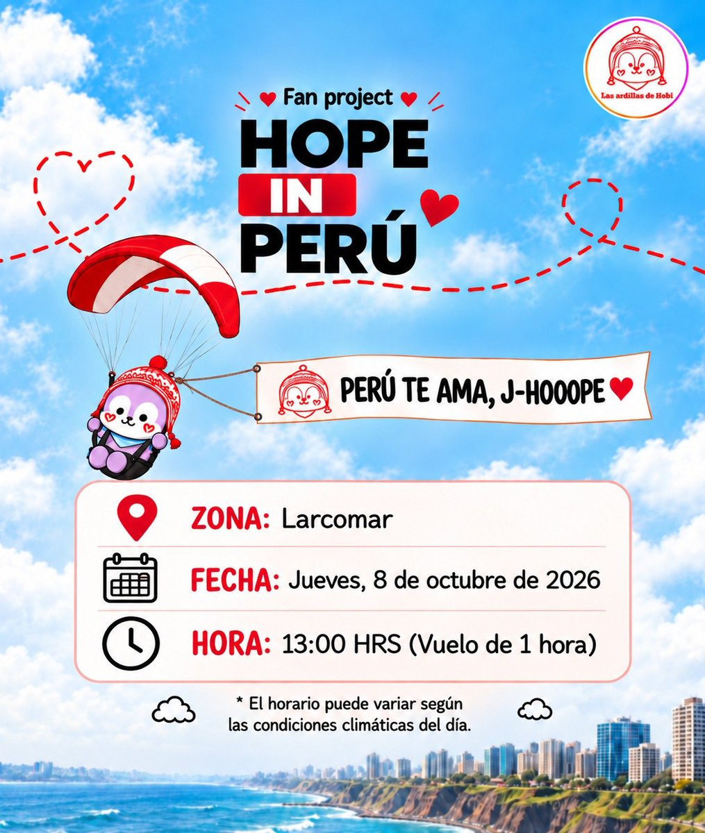ardillasdehobi's tweet photo. ¿QUIERES SER PARTE DE #HOPEINPERU ? 🪂

Esta bienvenida a j-hope la construimos entre tod@s, Army.
Muy pronto te contaremos cómo puedes sumarte, participar y ayudarnos a hacer que llegue cada vez más lejos. 🚀

👀 Mantente atenta a las redes 🐿️

Esto recién empieza. ¿Te sumas? 💜 https://t.co/RiZiUpBf0T
