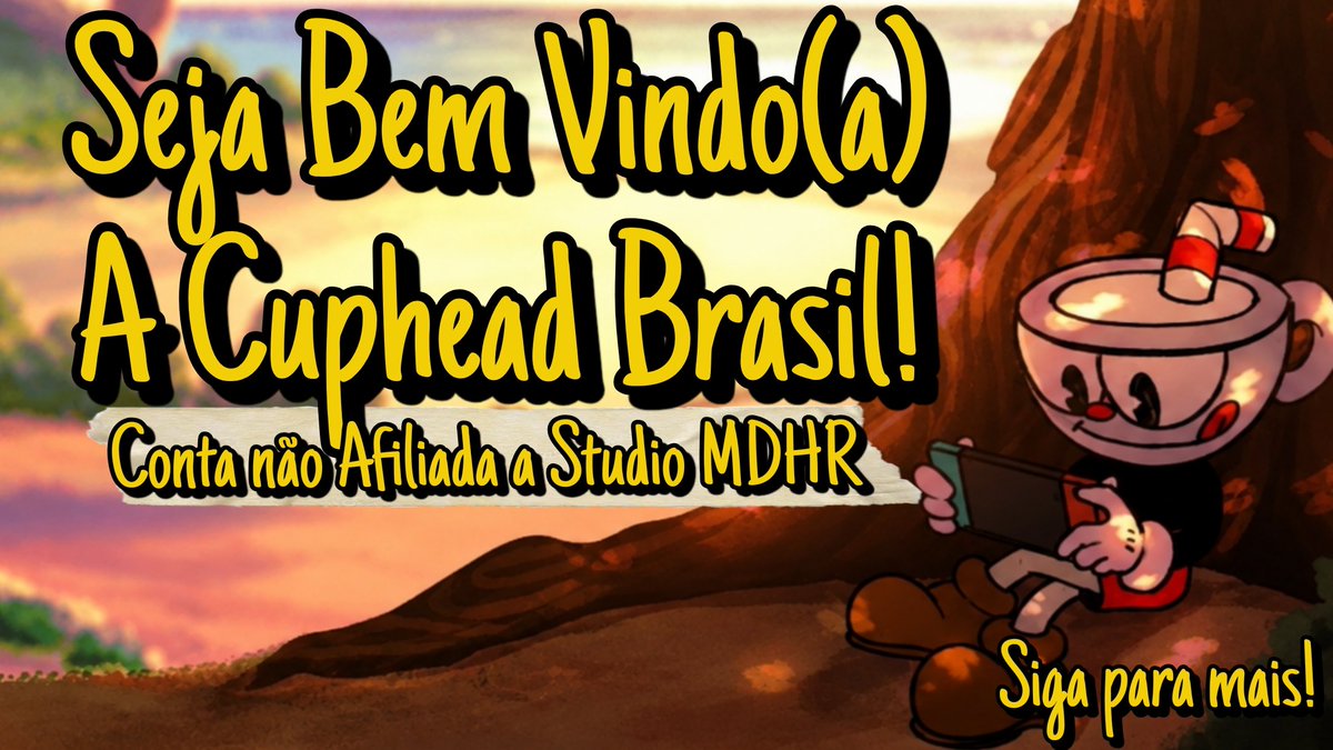 CupheadBrasil_'s tweet photo. Seja Bem Vindo(a) A Cuphead Brasil! | A Cuphead Brasil e uma Fanbase dedicada a trazer as novidades e conteúdos da Franquia Cuphead, Siga o Perfil para qualquer Coisa!
- Isso não é uma Conta oficial! Siga os perfis oficiais: @StudioMDHR
#Cuphead #StudioMDHR #Gaming #Fanbase https://t.co/cWXbKXNal9