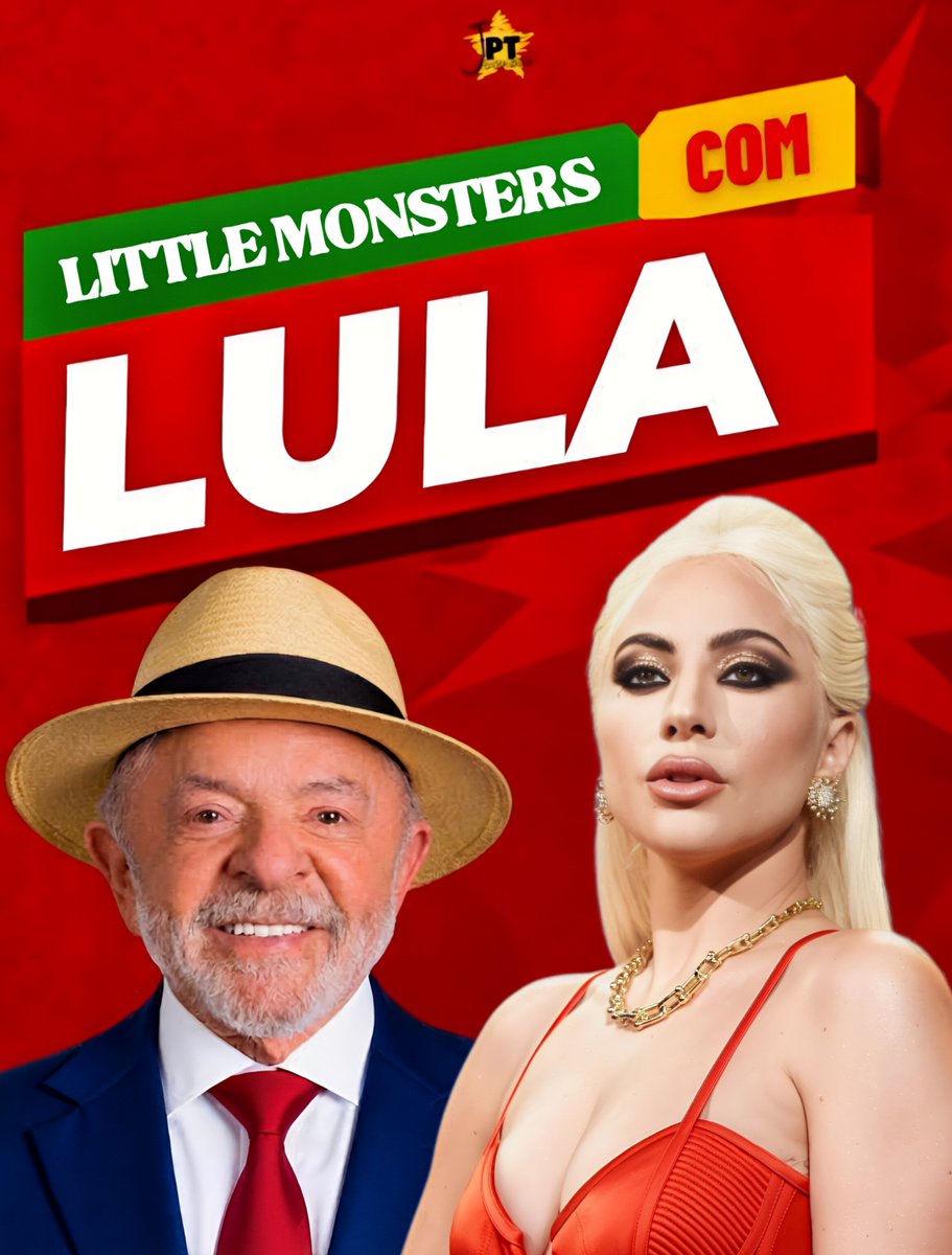 ladygagasbrasil's tweet photo. 🚨 FANDOMS COM LULA! 🚨

Faltam 5 dias pro grande dia! Nós, LITTLE MONSTERS, junto a diversos fandoms, reforçamos nosso apoio ao Lula com um só foco:

REELEGER LUIZ INÁCIO LULA DA SILVA! 🦑
LITTLE MONSTERS COM LULA ❤️⭐️ 

#LulaReeleito https://t.co/o8BmD8IKhS