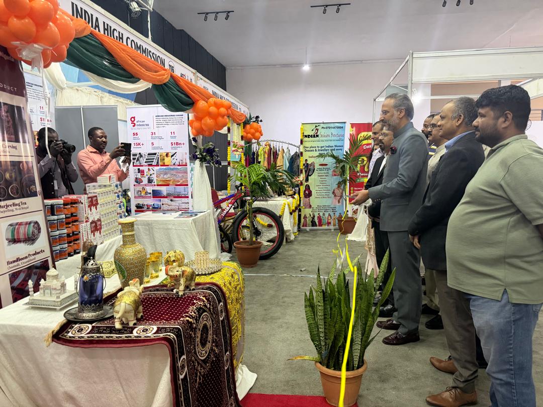 india_nigeria's tweet photo. 🇮🇳🇳🇬 Strengthening India–Nigeria Trade & Business Engagement

High Commissioner @AmbAbhishekIFS  inaugurated the Indian Pavilion at the 21st Abuja International Trade Fair on 29 September 2026.

The Pavilion brought together prominent Indian companies, including Sam Pharmaceutical Ltd, Africa Industries Group, Simba Group, Springfield Agro (Mahindra Authorised Partner), Checkers Custard, and Indian Fashion Boutique, showcasing a diverse range of Indian products, businesses and capabilities.

The Indian Pavilion witnessed substantial footfall, with visitors, prospective buyers and business seekers engaging with participating companies and exploring opportunities for trade, investment and business partnerships.

The participation reflects the growing commercial and business engagement between India and Nigeria and provides a valuable platform for strengthening B2B linkages and exploring new avenues of cooperation. 🇮🇳🤝🇳🇬

@MEAIndia @PIB_India @mygovindia @DDNewslive @prasarbharati @DoC_GoI @DrSJaishankar @PMOIndia @narendramodi