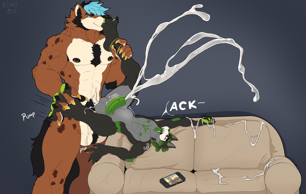 KaitheWolf3's tweet photo. ⚠️ NSFW • PAW/FOOT PLAY • SEXUAL CONTENT

Lexios probably should’ve thought twice before getting that comfortable around Kal.

One minute he’s stretched out and minding his business, the next Kal notices the perfect opening and immediately decides it would be a shame not to take advantage of it.~

Lexios might enjoy paws himself, but Kal is definitely the one having the most fun at first—pressing in, teasing him with just enough pressure to keep his attention, and watching every little reaction like he’s testing exactly how far he can push his luck.

Apparently the answer was pretty damn far.

Because that little bit of paw teasing doesn’t stay innocent for long, and before either of them can pretend this was still just messing around, Kal’s already gotten himself into a much more compromising position with Lexios and happily let the whole thing escalate.

So much for “just taking advantage of an opening.”

Kal saw an opportunity, took it…

…and then somehow ended up getting a whole lot more than he bargained for. 💚

@LexiosWereYeen 
Art by @Rous_Fox