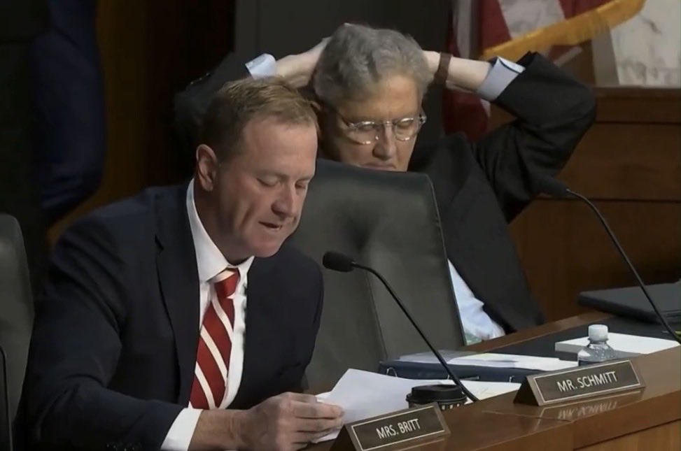 rewegreatyet's tweet photo. Is this the first surrender cobra during a senate hearing? https://t.co/cH3rwc8vgh