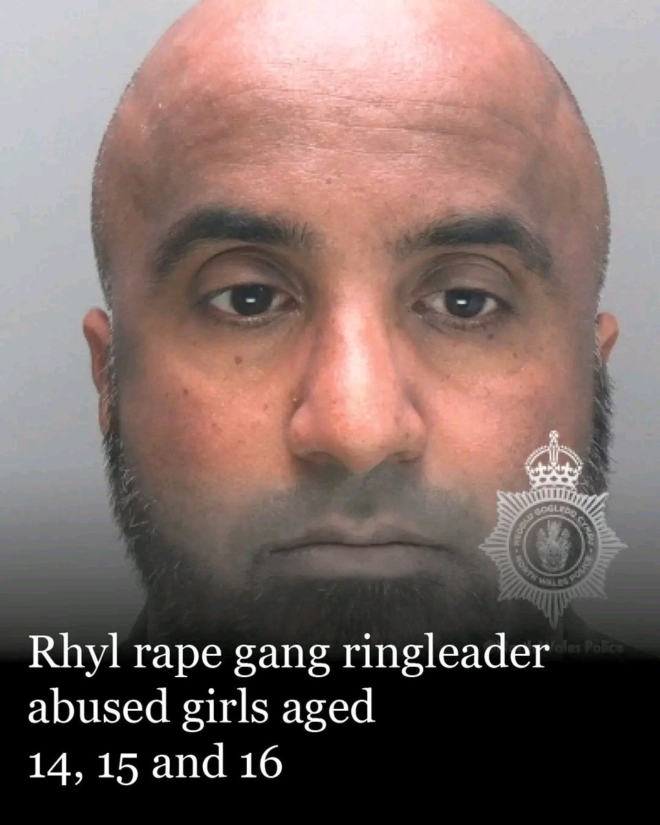 FreyjaBakke's tweet photo. The ringleader of a grooming gang operating in North Wales has been sentenced to 35 years in prison.

Mustafa Iqbal, of Trellewelyn Road, Rhyl, was convicted of offences including four rapes and three sexual assaults involving girls aged 14, 15 and 16. 

His conviction comes a week after the Senedd blocked a Wales-specific inquiry into gang based sexual exploitation.

The inquiry, proposed by the Conservatives, would have investigated authorities with child safeguarding responsibilities that fall under the Senedd's control. 

It was voted down by Plaid Cymru Senedd members. 

#groominggangs #wales #senedd 
Photo credit NW police