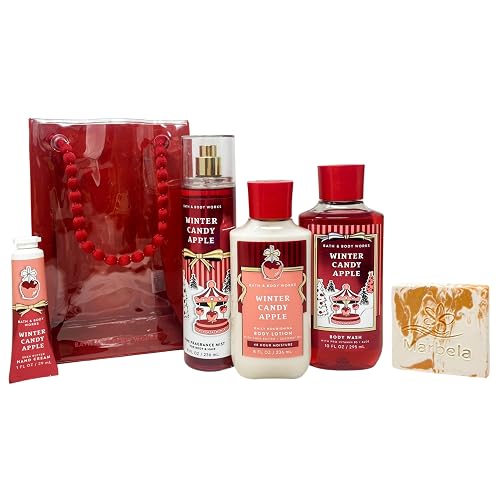 theraeboop's tweet photo. I just received Bath &amp; Body Works Winter Candy Apple Gift - Fragrance Mist, Body Wash, Body Lotion and Hand Cream - with a Peach Gardenia Sample Soap from Anonymous via Throne. Thank you! https://t.co/4q5q2Y5Y3a #Wishlist #throne https://t.co/jqNXRn984X