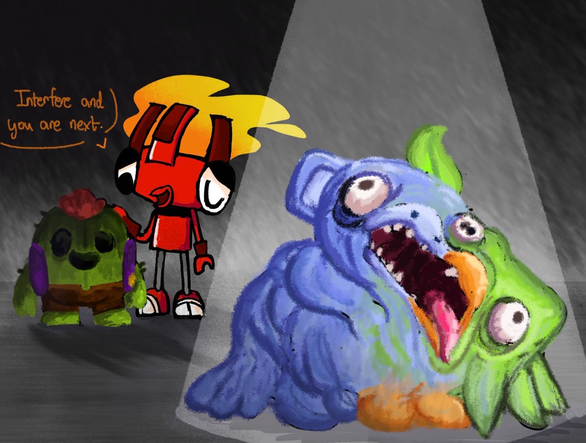 TiaDoesStuffX3's tweet photo. Here’s my fanart :D (ignore wumpus) 
#brawlstars #mixels https://t.co/rpGe3YfoLX