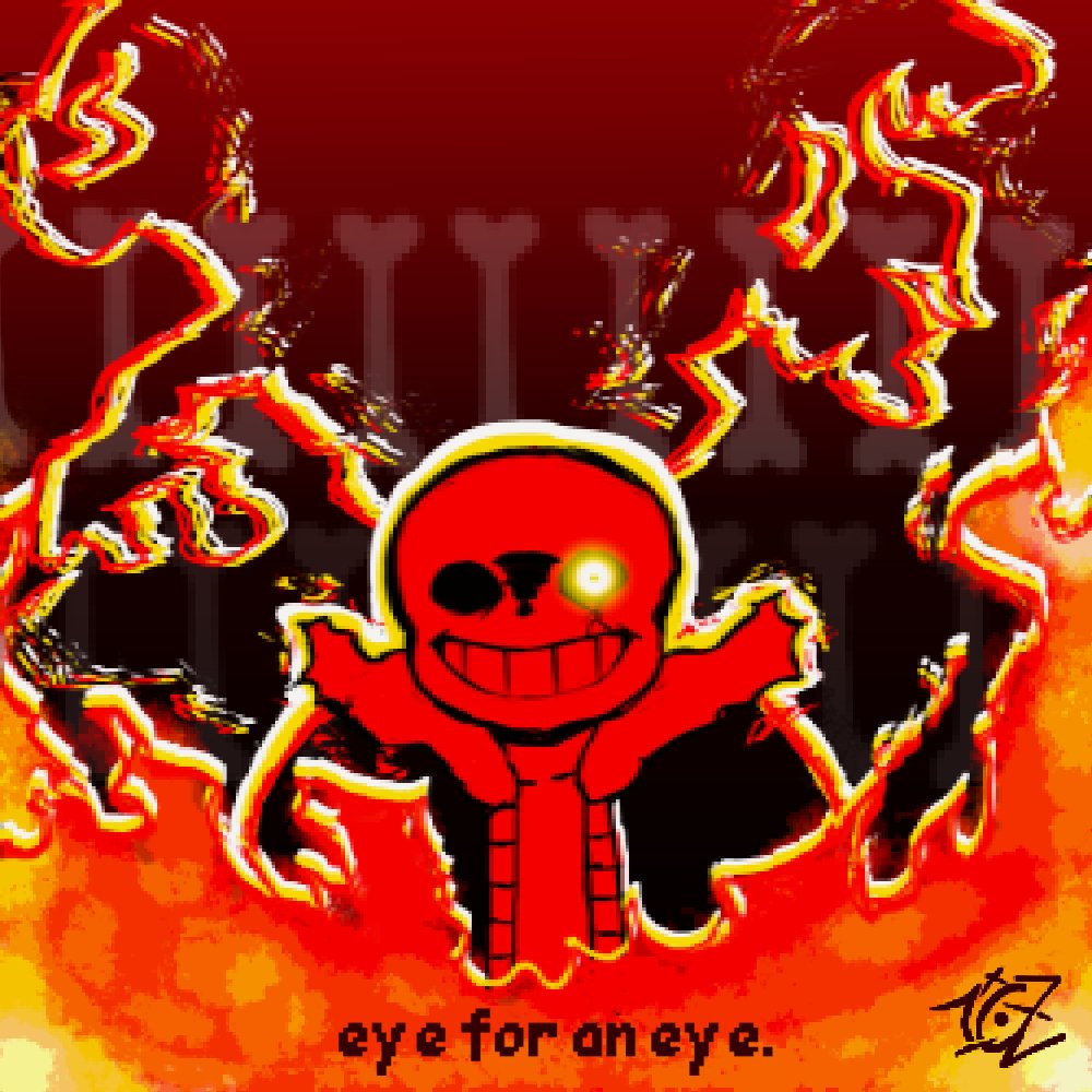 blueice_z's tweet photo. GG!Underfell - eye for an eye.
welp i think this is my best of the week
#sansaus #illustration https://t.co/M54Kyo4HpC